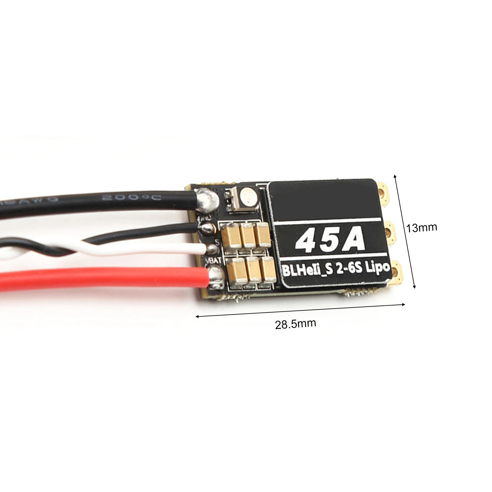 45A BLHeli_S ESC 2-6S Lipo Brushless ESC Electronic Speed Controller Built-in Programmable RGB LED for RC FPV Drone Quadcopter