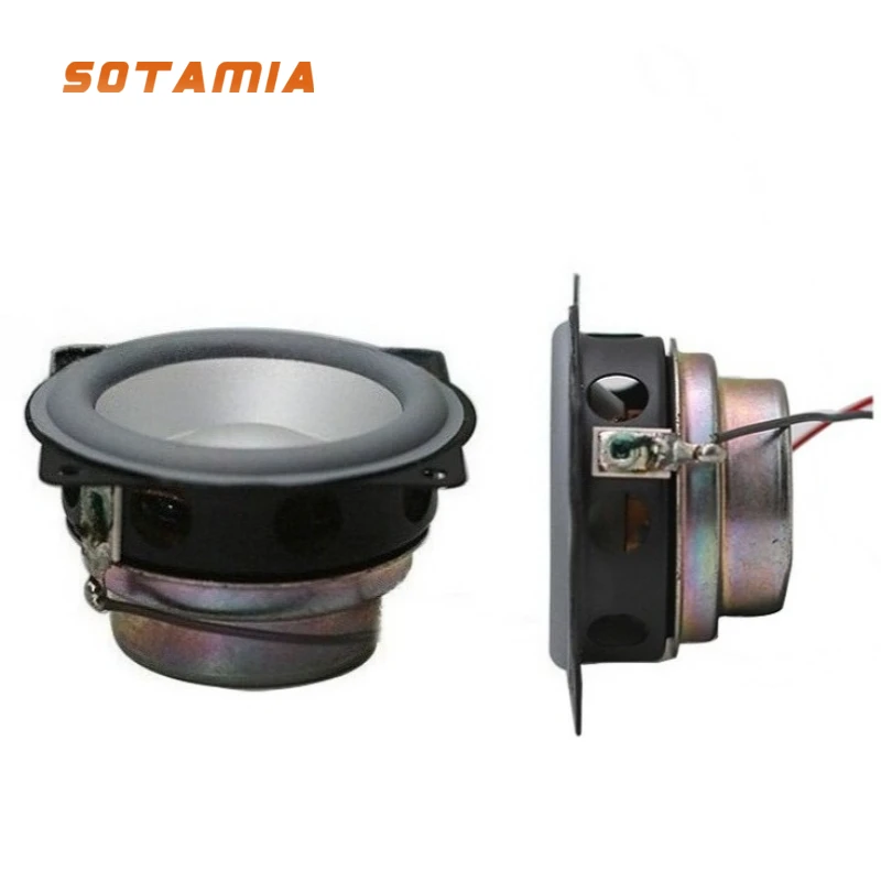 

SOTAMIA 2 шт. 2-дюймовый полнодиапазонный аудиодинамик 8 Ом 5 Вт HIFI мощность громкоговоритель алюминиевый динамик для бассейна DIY Bluetooth динамик
