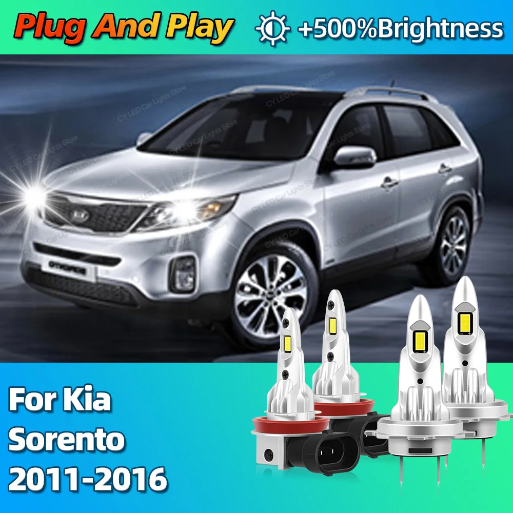 

2/4Pcs 6000K Car Headlight LED Bulbs CANBUS Lights H7 30000Lm Headlamp For Kia Sorento 2011 2012 2013 2014 2015 2016