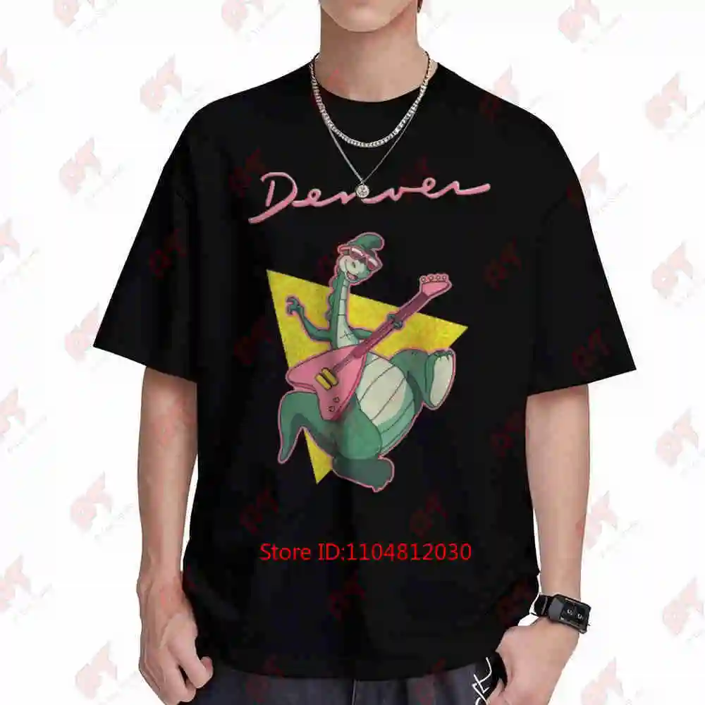Retro 80s Denver The Last Dinosaur Cartoon Vintage Animation Iconic Character Short Sleeve Tee 100% Cotton T-Shirt