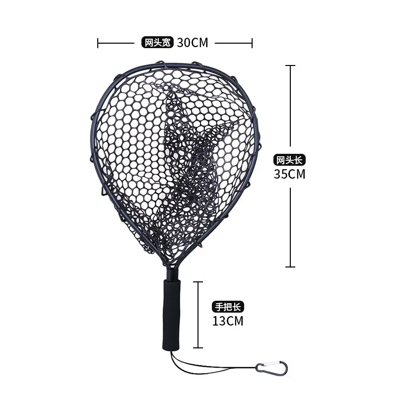 Taiyu tragbare Fischernetze ultraleichte Aluminium legierung Silikon Verschleiß festigkeit Mesh Hand Dip Casting Kescher für das Fliegen fischen