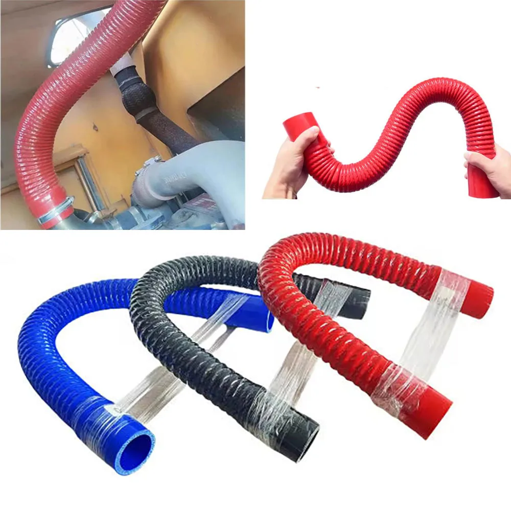 Black Car Radiator Intake Pipe Flexible Variable Diameter Silicone Hose High Pressure And High Temperature