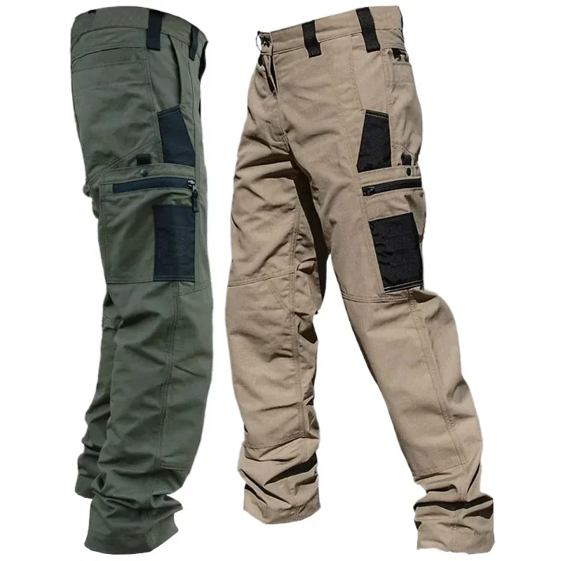 

Multi-pocket Pants Men Wear-resistant Straight-leg Tactical Trousers Outdoor Joggers Spring Autumn Casual Work Pantaloons