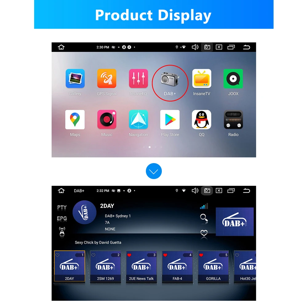 

DAB+ Receiver Antenna Aerial Car DAB+ Digital Radio Box Portable Car Radio Antenna Receiver for Android 5.1 and Above Car Radio