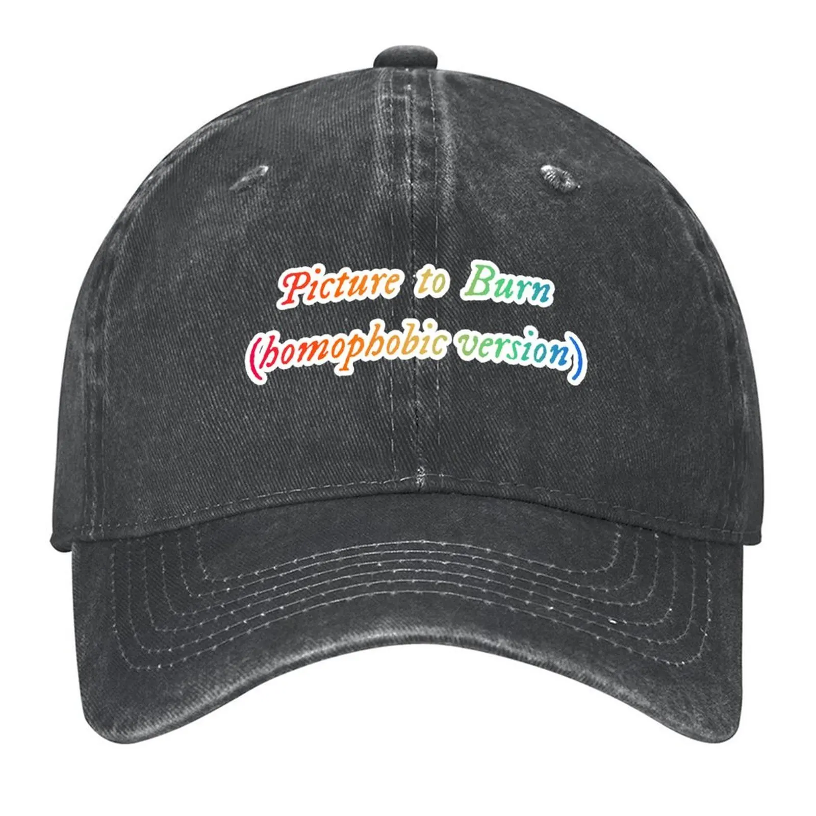 

Picture To Burn Homophobic Version Funny LGBT Sticker Baseball Cap fashionable custom caps For Women Men's