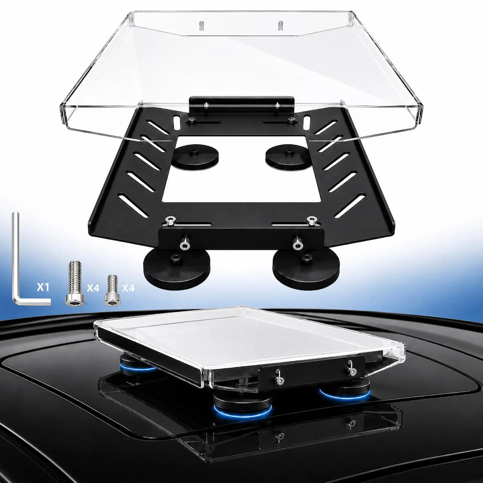 Starlink Mini Magnetic Mount 265LBS Heavy Holding Force Aluminum Alloy Silicone Paint Protection Quick Install for RV Truck Car