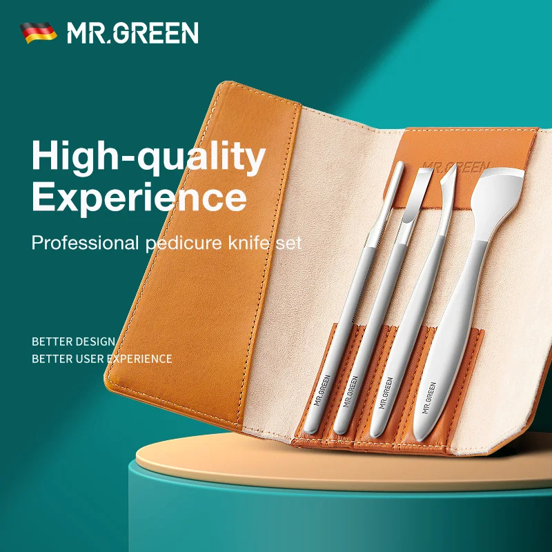 MR.GREEN zestaw noży do pedicure profesjonalne wrastające paznokcie narzędzia do pielęgnacji stóp cążki do paznokci ze stali nierdzewnej zestaw do strzyżenia
