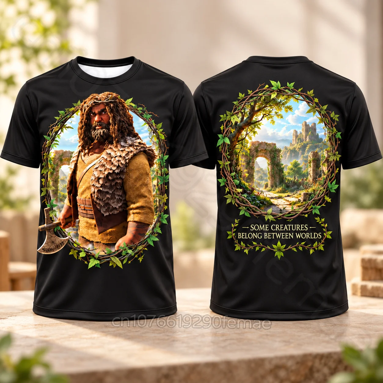 Wildwood 2026 Movie Brendan T-Shirt Fantasy Forest Warrior Axe Graphic Tee Kids Short Sleeve Crew Neck Casual Top