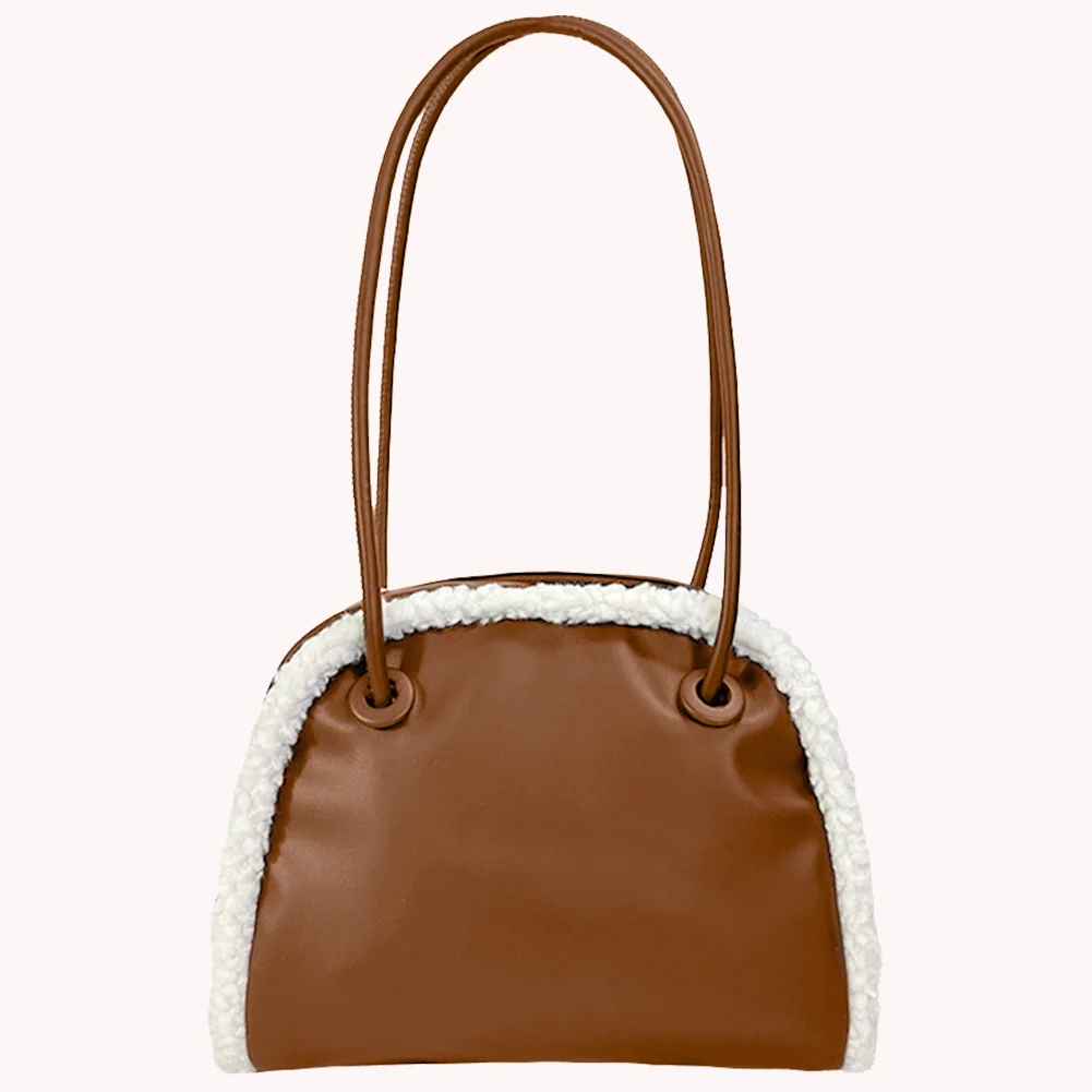 

Shoulder Bag for Women with Zipper Satchels PU Leather Solid Color Hobo Bag Handbag for Work Travel