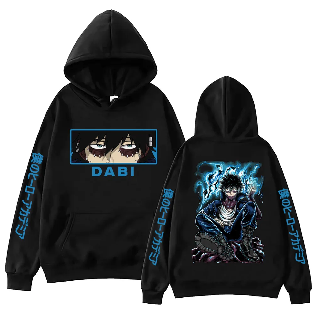 Anime meu herói academia dabi moletom com capuz harajuku pulôver tops homem mulher moletom presente fãs