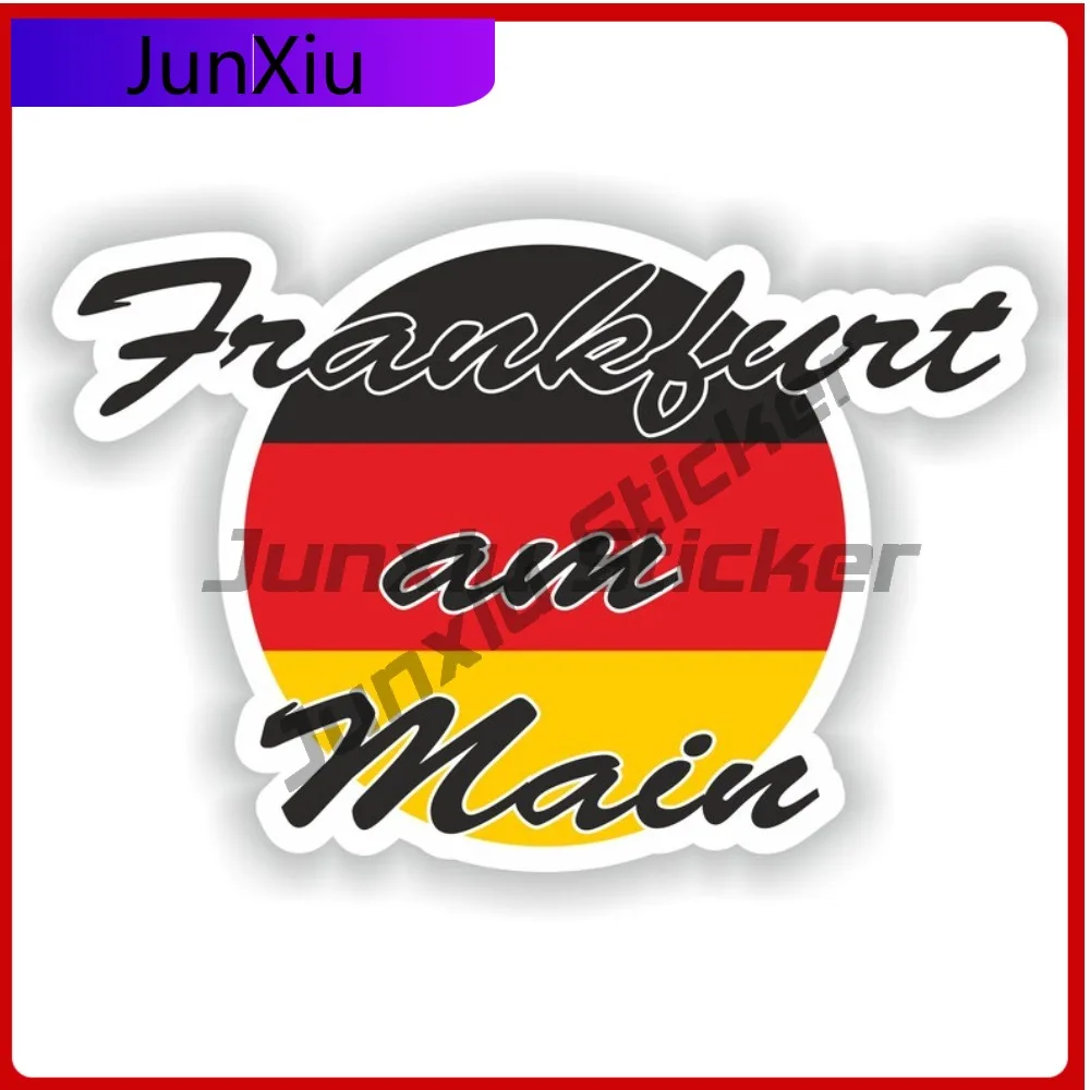 

Франкфурт Ам, главный город, Германия, флаг, виниловые наклейки, графическое украшение автомобиля, наружные наклейки для кемпера, внедорожника, окна, бампера, Mot