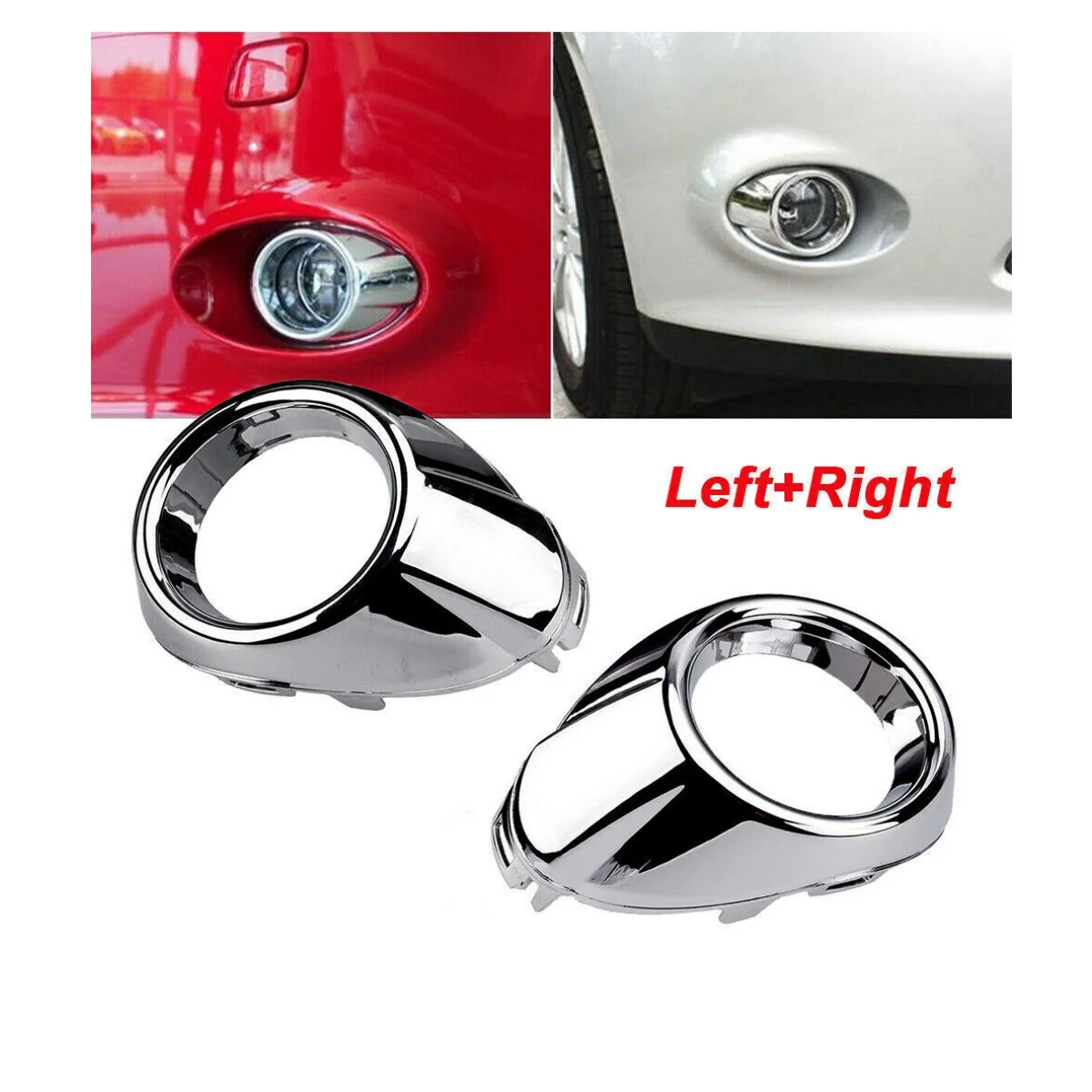 1 Pair Car Fog Light Housing Chrome Replacement For Ford Focus Mk3 2011-2014 Exterior Bumper Fog Light Lamp Cover Shell Surround