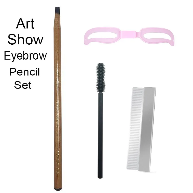 4pcs Art Show Eyebrow Pencil Set Shezi Professional Eye Makeup Artist Waterproof Wild Eyebrow Pencil Line Design Root and Branch