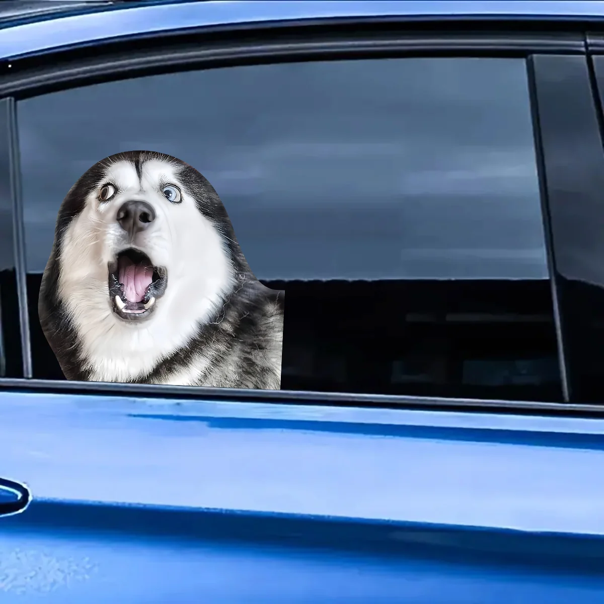 1pc-15x16cm Use our cute, fun and humorous Husky stickers to make your car stand out - suitable for all vehicles J-415