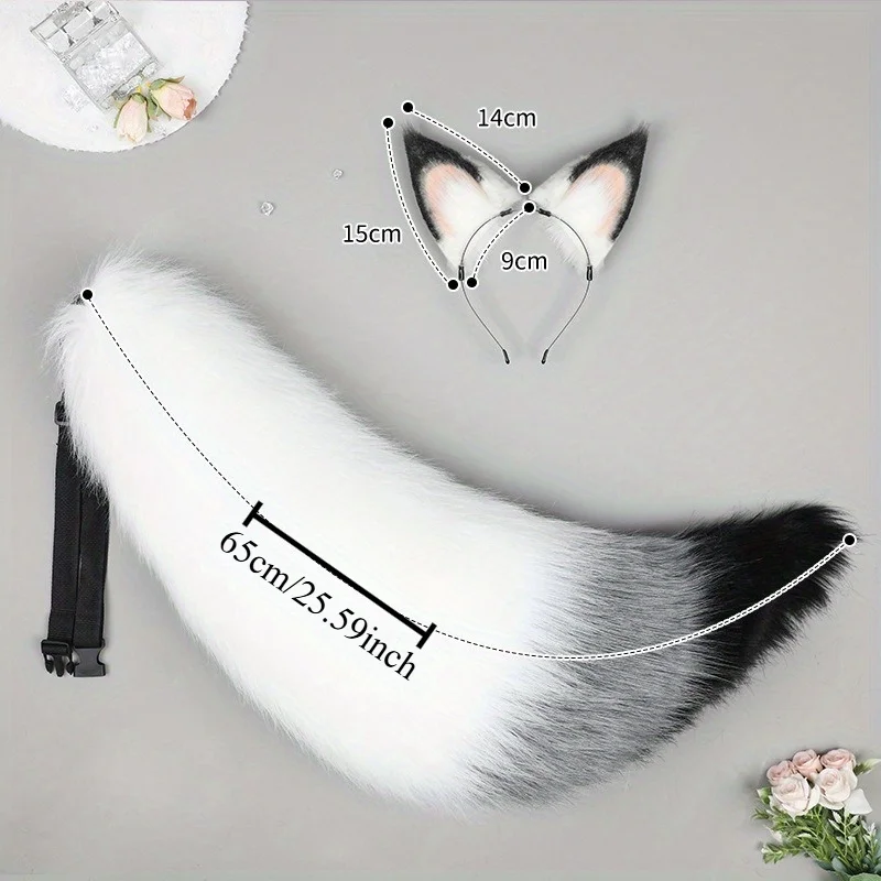 Costumi Accessori Donna Vestire le orecchie Fascia in noce Peluche fatto a mano Cos Puntelli Copricapo per mostre comiche