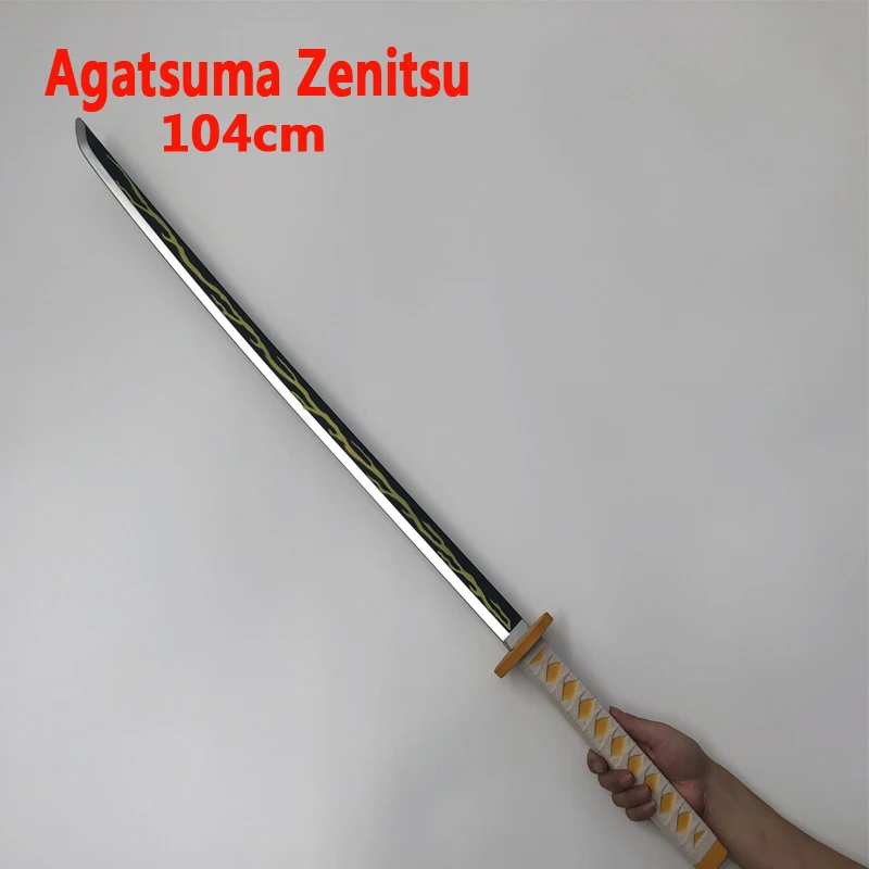 104cm spada Cosplay arma Agatsuma Zenitsu spada Anime Ninja coltello non affilato