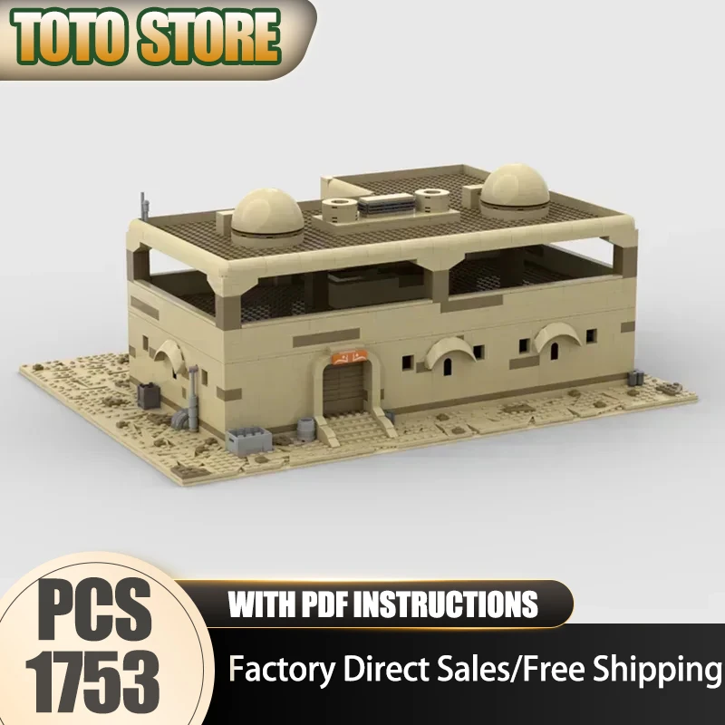 Star Movie Model  Moc Building Blocks Tatooine Two Story House Model Technology Popular Bricks DIY Assembly Toys Set Gifts
