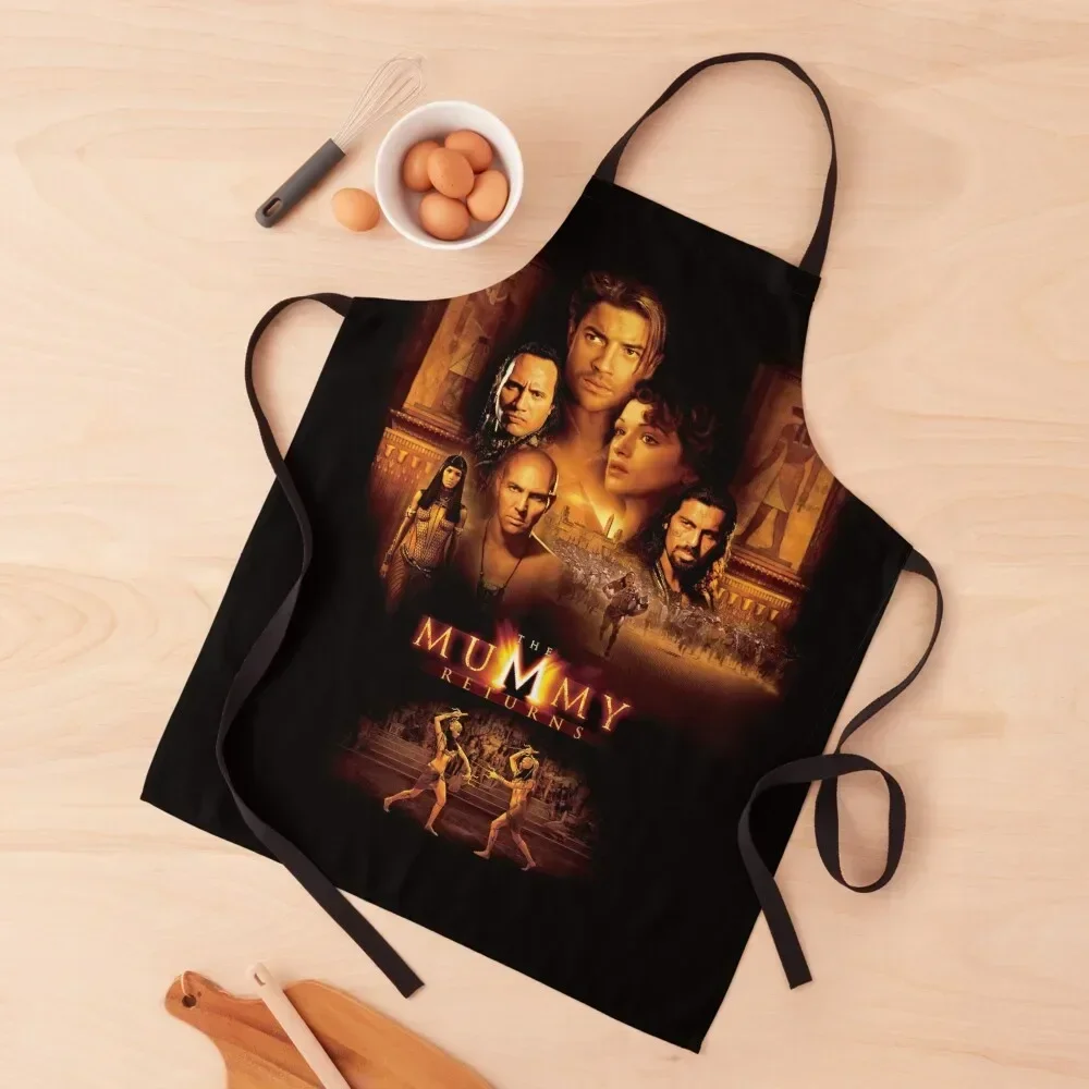 Copia de Key Art of THE MUMMY RETURNS (2001) Apron Custom Kitchen Household Items Kitchen accessories Apron