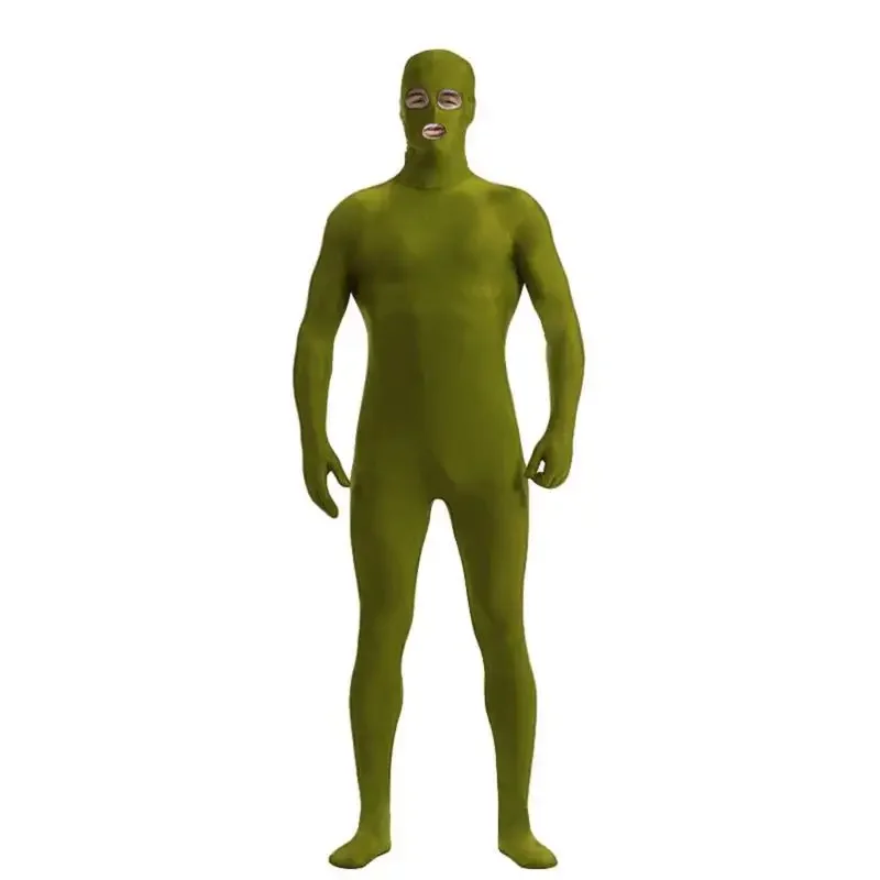 Men's Full Body Spandex Jumpsuit Zentai Costume Bodysuit Open Eyes and Mouth Body Skin Tight Body Suit Cosplay Adult Kids