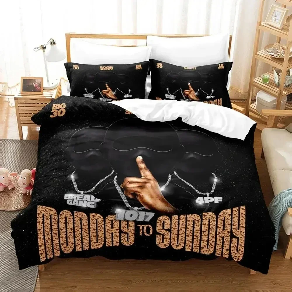

3D Print Lil Baby Rapper Bedding Set Duvet Cover Bed Set Quilt Cover Pillowcase Comforter king Queen Size Boys Adult Bedding