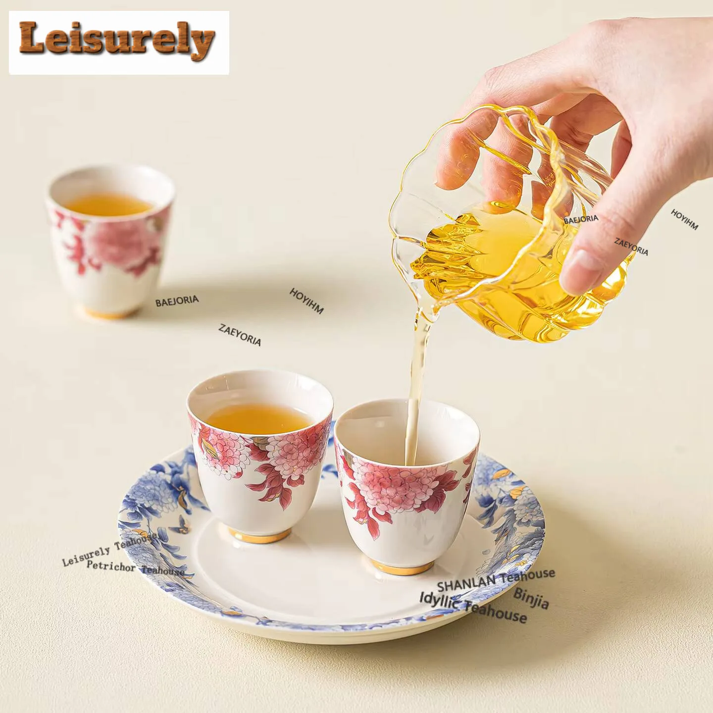 Jinxiu Reunion Gaiwan Tea Set Complete Set Luxury Tea Set Kit Tea Ceremony Set Tea Maker Teapot And Tea Cup Set Cha Ornaments