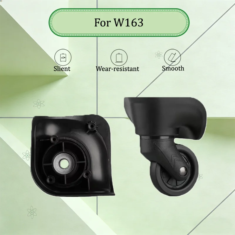 For W163 Universal Luggage Cart Replacement Wheels—Ultra-Smooth Silent Swivel Casters For Luggage Carts