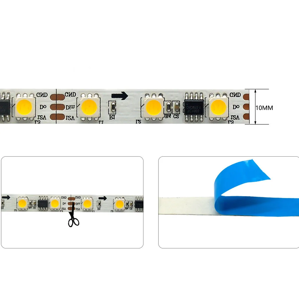 DC 12V 5m WS2811 IC Pixel LED Strip light 5050 Warm White Addressable Running Water Flowing Horse Race LAMP 30/60LED/M tape lamp