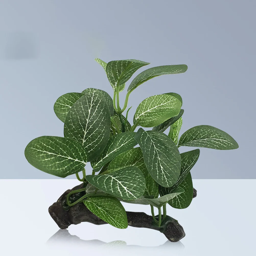 

2Pcs Realistic Artificial Plants for Aquarium - Lifelike Plastic Aquatic Decorations with Natural Greenery Design for Small Tank
