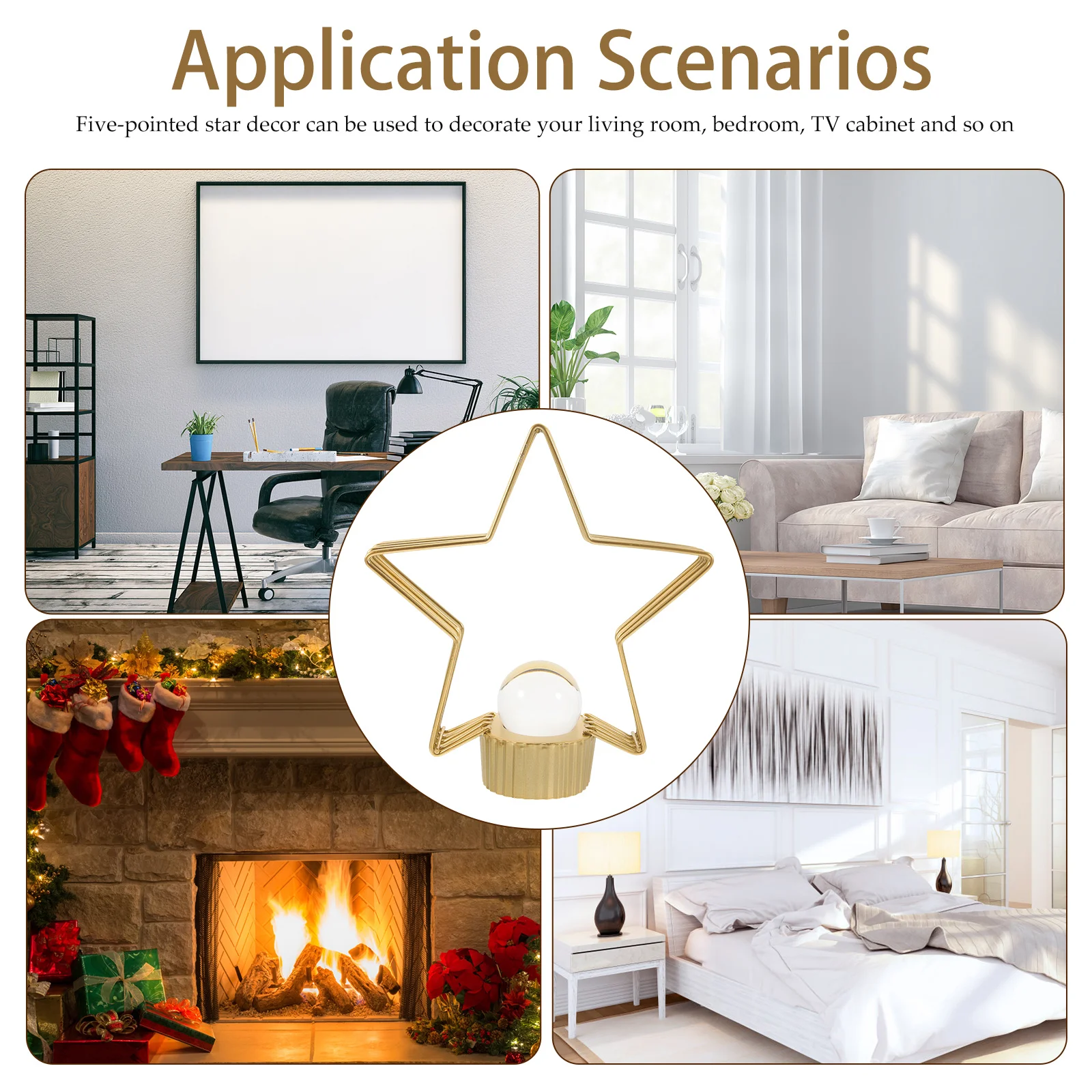 

Desktop Five-pointed Star Decoration Iron Ornaments Living Room Office Decorations