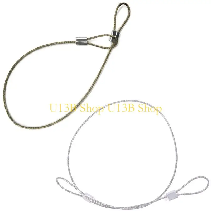 U13B Safety Strap Stainless Steel Tether Lanyard Wrist Hand 30cm For Camera New