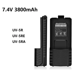 BaoFeng UV-5R Plus 7.4V 3800mAh Rechargeable Battery UV5RE Radio Spare Accessories UV5RA Walkie Talkie Batteries BL-5 Extended