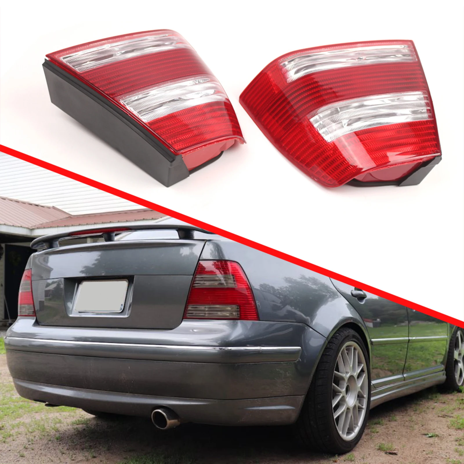 لمبة خلفية بدون لمبات سيارة الضوء الخلفي السيارات الخلفية الضوء الخلفي مصباح الإسكان لشركة فولكس فاجن جيتا بورا MK4 سيدان 1998-2005