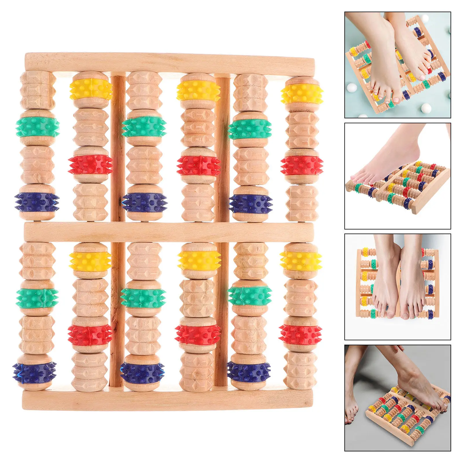 

1pc Rolling Wheel Foot Massager Deep Tissue Relief Muscle Pain Therapy Tool For Home Office Relaxation Foot Massage Roller