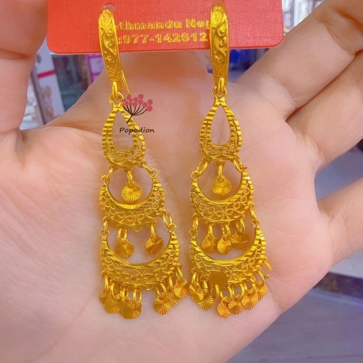 

Новые серьги из 24-каратного золота в Дубае для женщин, подарки на вечеринку, ювелирные изделия YY10503