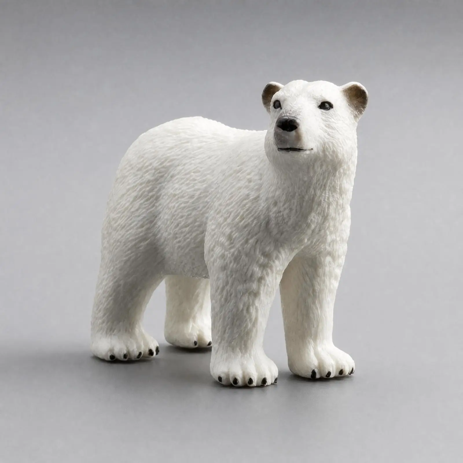 White Polar Bear Figurine Hand Painted PVC Animal Collectible for Classroom Wildlife Learning