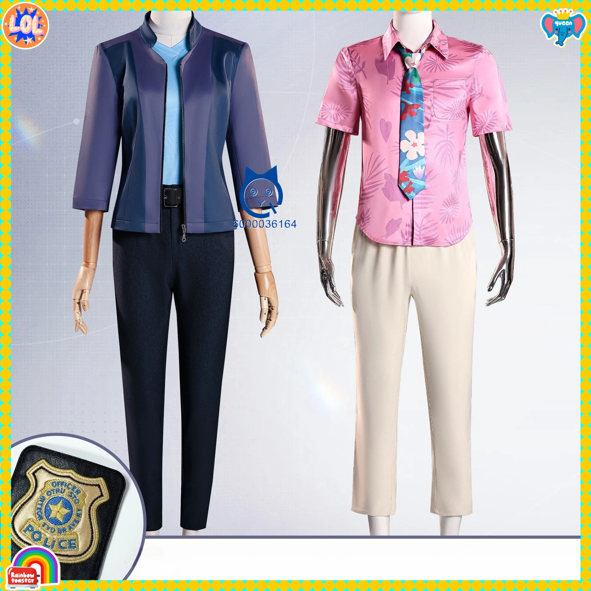 

Hottest Movie Cosplay Costume Anime Judy Hopps and Nick Wilde Popular Role Playing Outfit Full Set for Men Women ComicCon Party