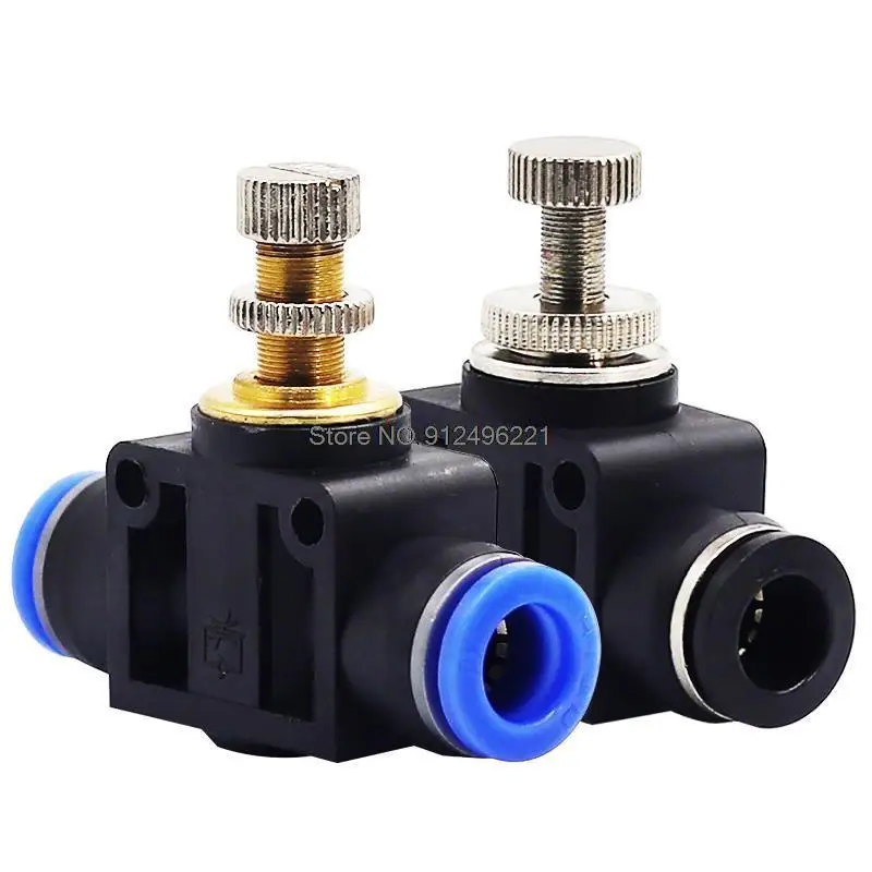 

100Pcs 8mm to 8mm Push In Quick Connector Air Pneumatic Speed Controller LSA8