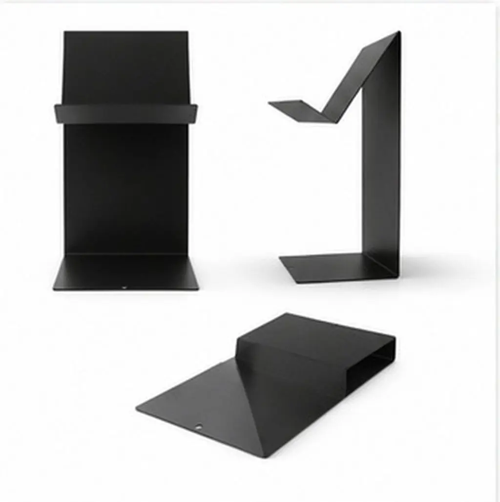 Elegant Metal Book Display Stand Vertical Space Saving Book Holder for Bookstore Library Shelf Counter Cookbook Recipe Magazine