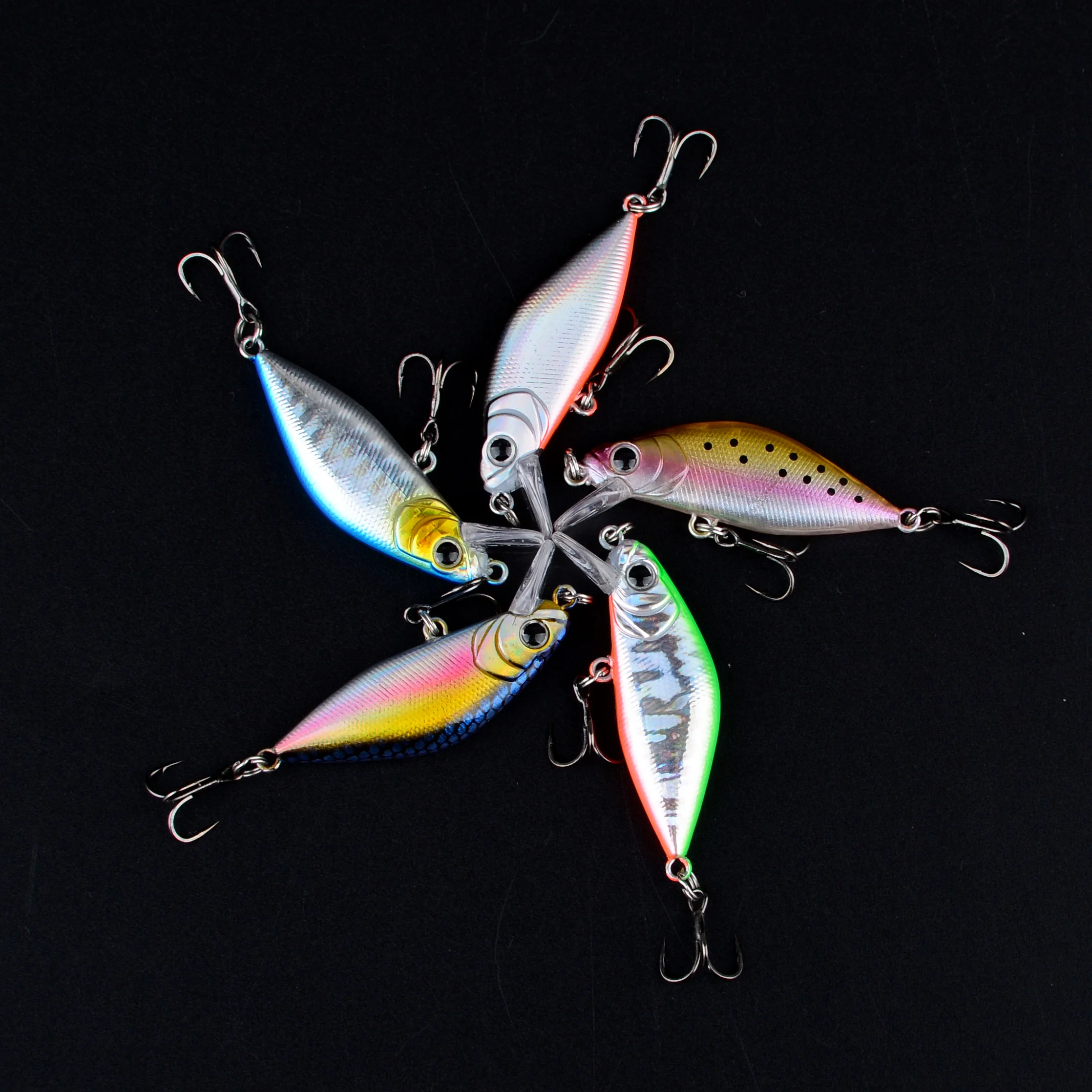 5 قطع من طُعم البلمة الصغير المتذبذب الطعم الاصطناعي لملحقات صيد سمك السلمون المرقط باس جبل تيار سويم