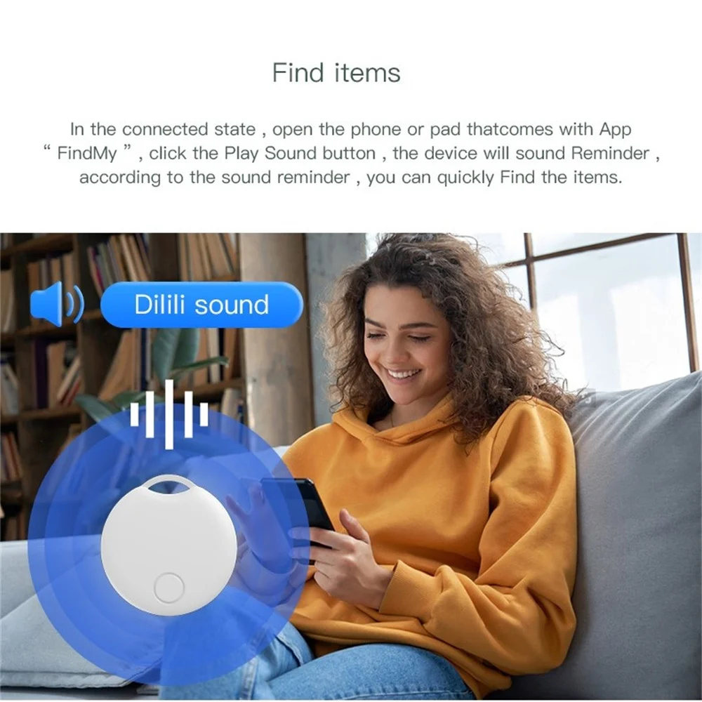 ITag kompatybilny z Bluetooth znajdź moją aplikację, lokalizator kluczy inteligentny Tracker Anti-lost Device Mini Finder globalne pozycjonowanie dla IOS