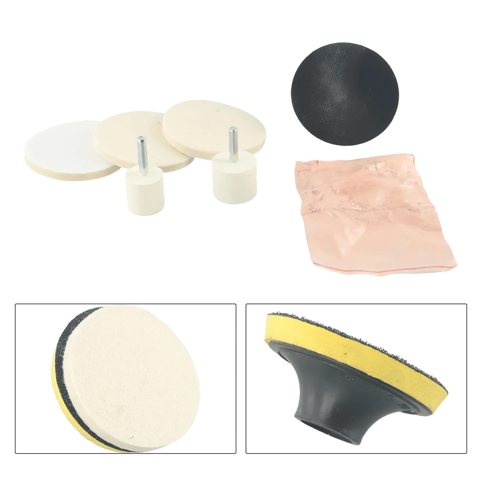 1set Car Windshield Glass Polishing Kit Felt Polishing Wheel Car Window Glass Polishing Buffing Car Window Repair Parts