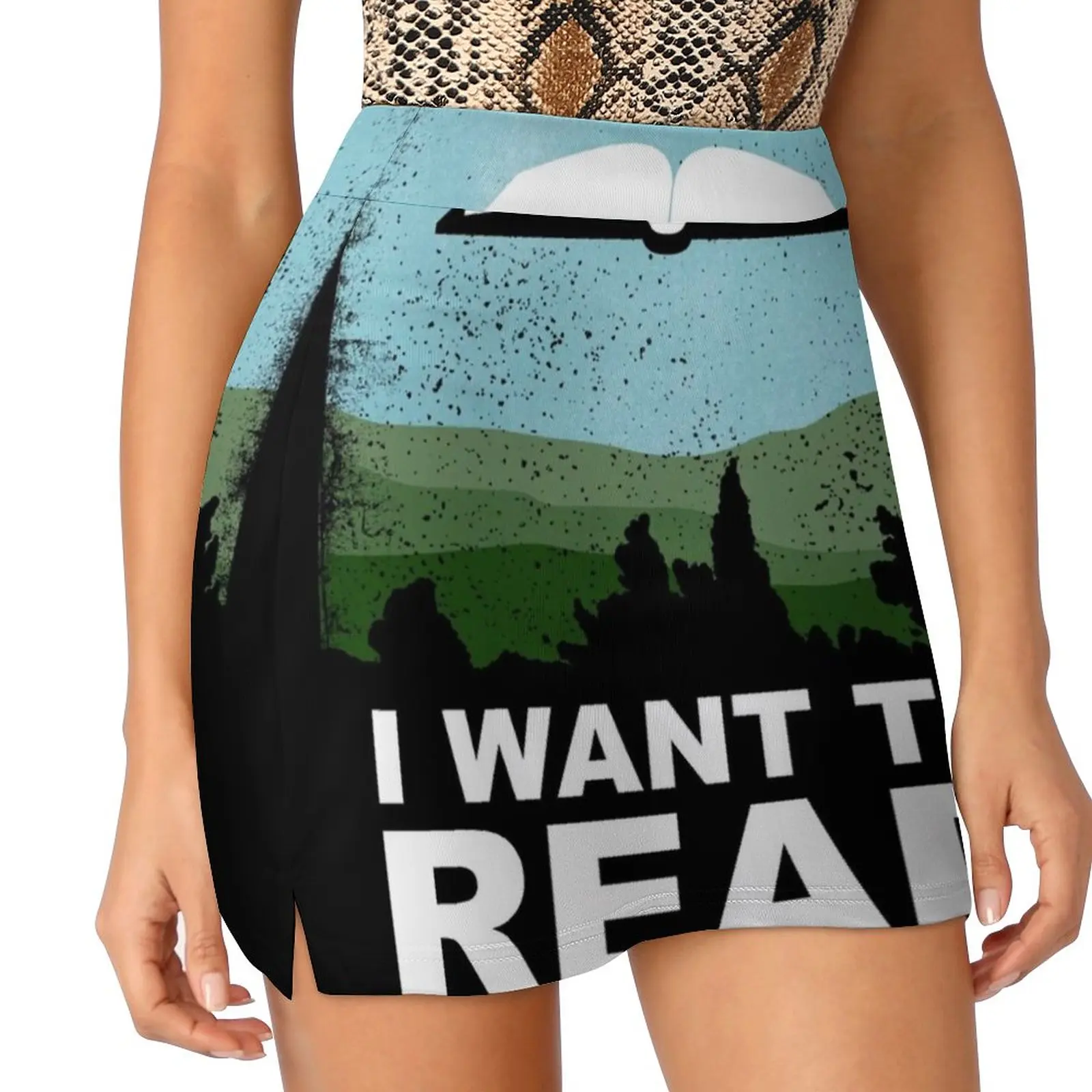 I Want To Read Women's skirt Aesthetic skirts New Fashion Short Skirts X Files The X Files Files Scully Mulder Believe Read