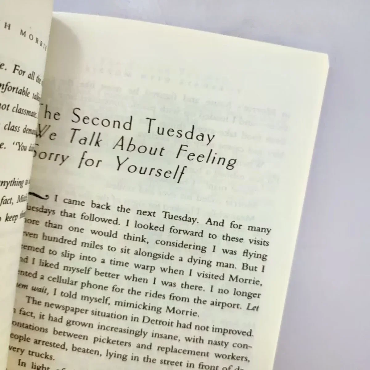 Tuesdays With Morrie Life's Greatest Lesson Book by Mitch Albom The Meaning of Life Adult English Reading Books