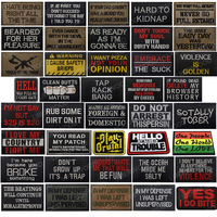 LIBERWOOD English Alphabet Motivational Phrases Biker Saying Funny Slogan Words Patches  Appliques For Jeans Jacket Backpack