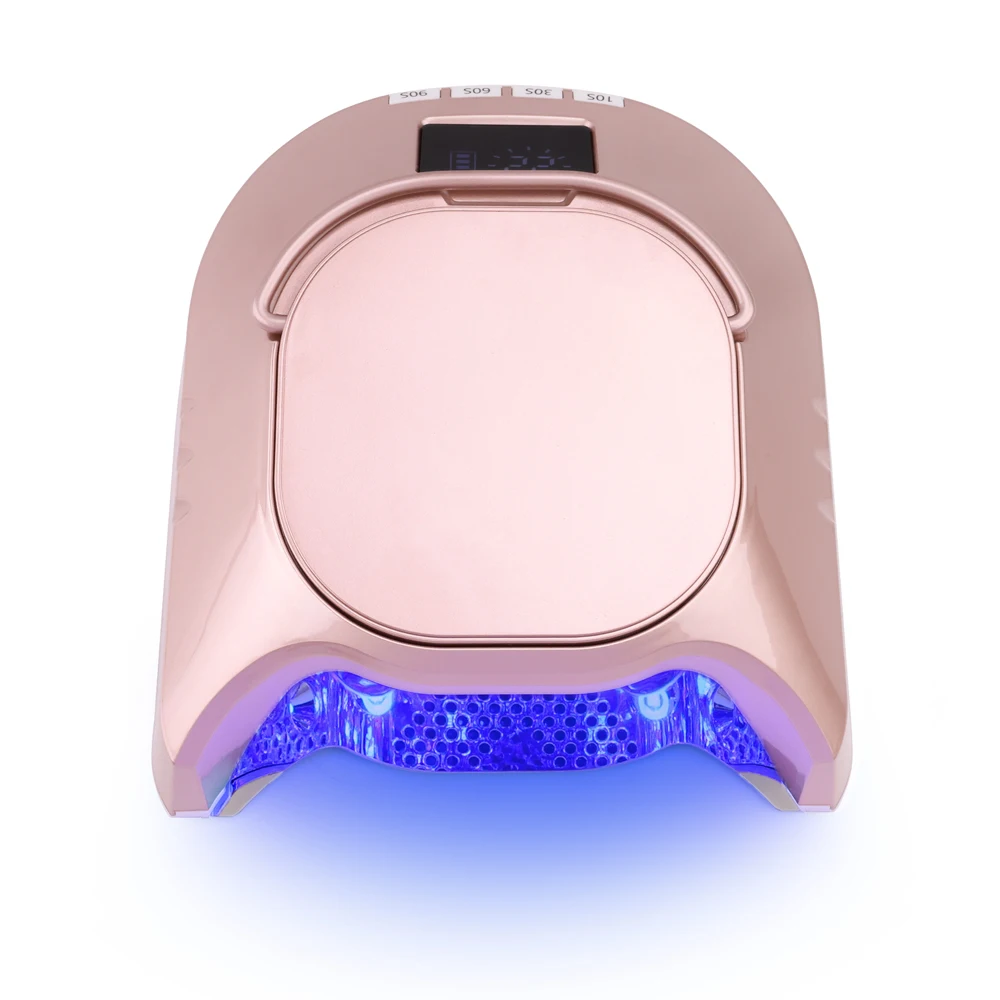 

Hot selling high quality 86w blue light uv led rechargeable nail lamp cordless professional curing nail dryer salon lamp
