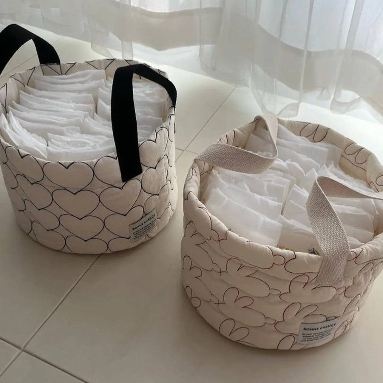 New Mommy Bag Cute Print Embroidery Mommy Bag Zipper Newborn Baby Diaper Bag Nappy Pouch Travel Stroller Storage Bags