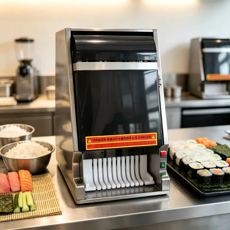 High Precision Uniform Slicing Sushi Roll Cutting Machine Electric Slicer Adjustable Slicing Thickness