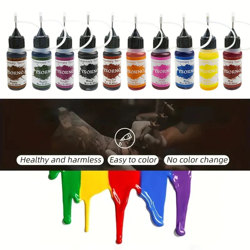 معجون عصير الوشم الملون، كريم الوشم غير المؤلم، كريم رسم فني للجسم المؤقت، حبر الوشم طويل الأمد للحفلات