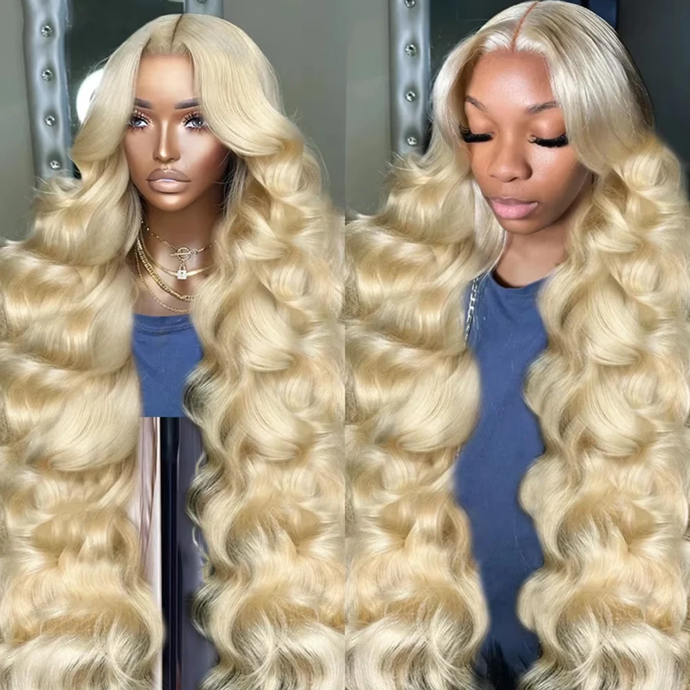 Perruque Lace Front Wig Body Wave Naturelle, Cheveux Humains, Blond Miel 200, 13x6 HD, 13x4, 13x4, 30 36 Pouces, Densité 613, pour Femme