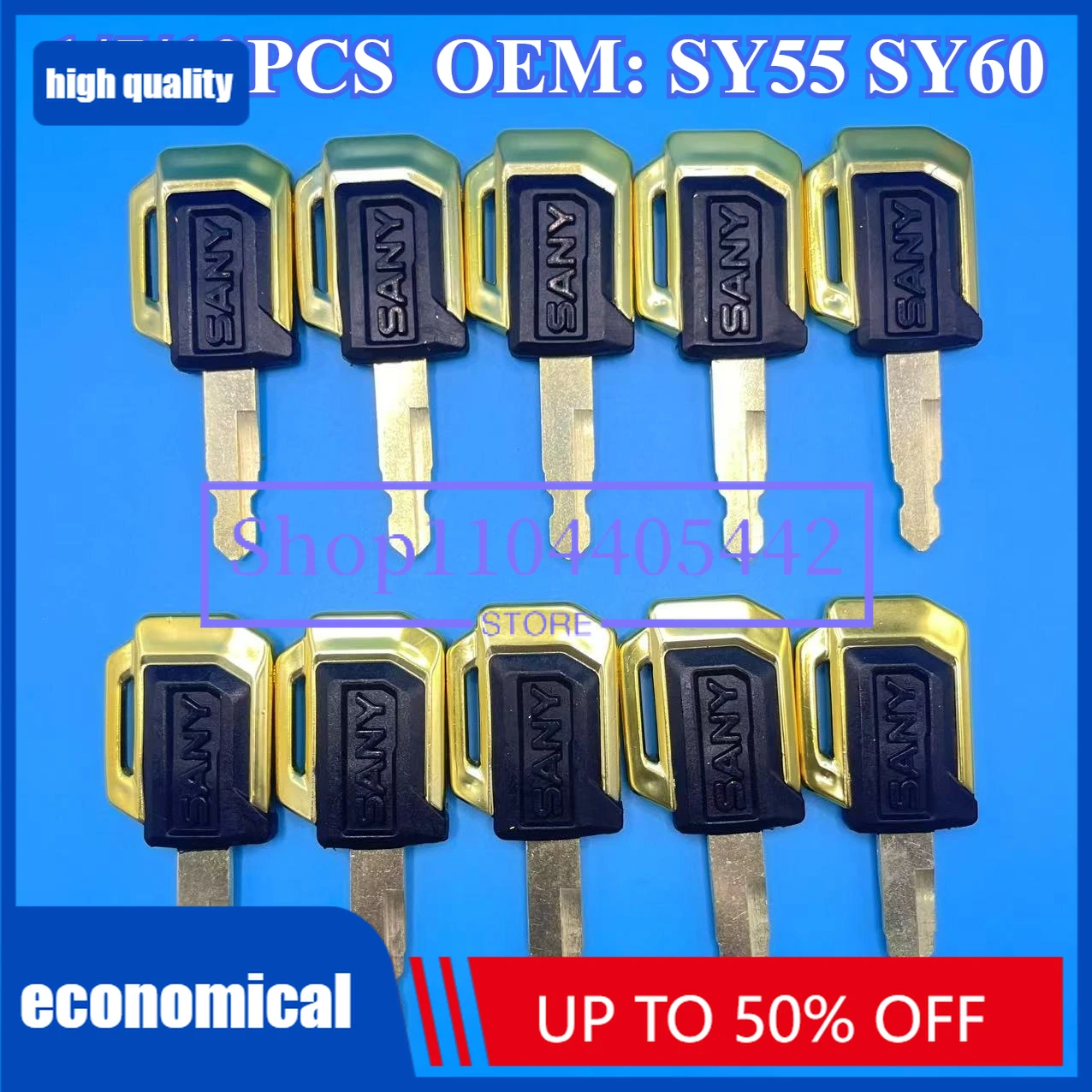 

1/5/10 шт. Sany ключи зажигания открытой двери экскаватор оригинальный новый Tuhao золотой ключ SY55 SY60 SY75 SY135 SY215
